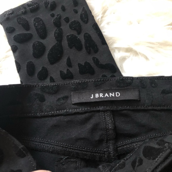 { J Brand } Super Skinny Black Leopard Jeans - Picture 5 of 7